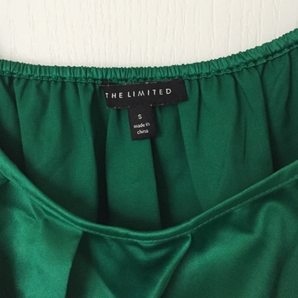 LIMITED EMERALD GREEN PLEATED PEPLUM TANK - Picture 3 of 4